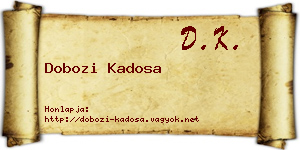 Dobozi Kadosa névjegykártya